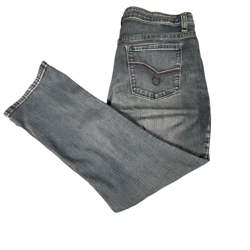 Riders By Lee Womens Midrise Straight Leg Jeans Size 12 Medium Wash Denim Casual